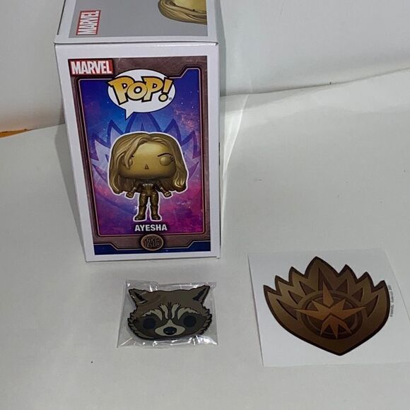 Funko Pop Exclusive Marvel Collectibles Guardian Ayesha Action Figure NWB - Picture 3 of 7